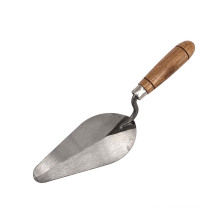 8 in oval shape construction concrete rendering brick bricklaying trowel with wooden handle
